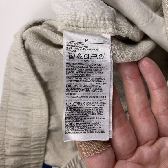 Old Navy Flax Linen Blend High Rise Pull On Shorts M - Picture 4 of 5